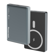 powertech  power bank PT-1377, 10000mah, magnetic wireless, 20W, γκρι