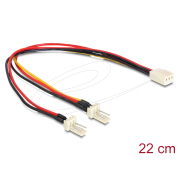 Delock Καλώδιο Fan Molex 3 Pin Female To 2 Male