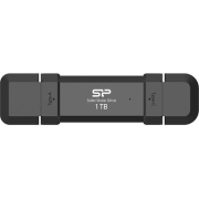 SILICON POWER Εξωτερικός SSD DS72 USB/USB-C 1TB 1050-850MBps Μαύρο