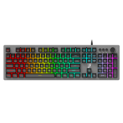 Roar Gaming Πληκτρολόγιο με RGB φωτισμό (Ελληνικό) Ασημί