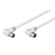 Powertech Καλώδιο Κεραίας RF Αρσενικό - RF Θηλυκό Cab-v024 Γωνιακό Λευκό 3m