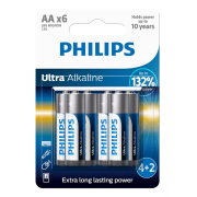 Philips Ultra Αλκαλικές Μπαταρίες Lr6e6bp/10 Aa Lr6 1.5v 6τμχ