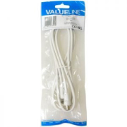 Value Line Καλώδιο Tv Antenna 1.5m Koaxial Λευκό