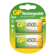 GP Πακ. 2 Επαναφ. D 4500 mAh NiMH