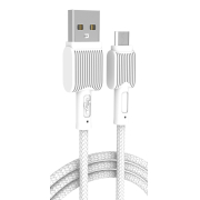 Powertech Καλώδιο USB σε Micro USB eco 12W 2.4A 1m Λευκό