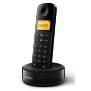 Philips ασύρματο τηλέφωνο D1601B/34 με ελληνικό μενού μαύρο