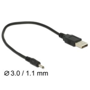 Delock Καλώδιο USB σε DC 3.0x1.1mm 27cm
