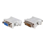 Powertech αντάπτορας DVI 24+1 αρσενικό σε VGA θηλυκό λευκό