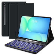 Tech-Protect Flip Cover με Πληκτρολόγιο Μαύρη (Galaxy Tab S10 FE+ Plus X620/X626B)