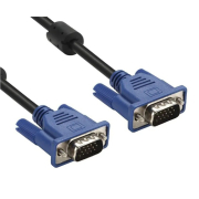 Powertech Καλώδιο VGA 1080p FHD 2x Ferrites 1.5m Μαύρο