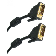Powertech Καλώδιο Dvi I Cab Dvi001 2x Ferrites 1.5m Μαύρο