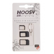 Noosy Nano SIM & Micro SIM Adapter Set 3in1 WHITE