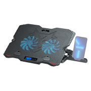 Powertech Cooling Pad for Laptop up to 15.6 with 2 Fans and Lighting