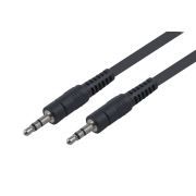 Powertech Καλώδιο Jack Stereo σε Jack Stereo 3.5mm Nickel Μαύρο 1.5m