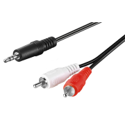 Καλώδιο Ήχου Αρα5004-7 3,5mm Stereo 2Rca M/M Λευκό