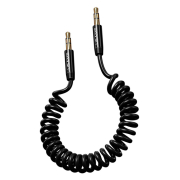Usams Καλώδιο Jack 3.5Mm Spiral Hi-Fi Stereo 1.2M Μαύρο