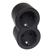 Πολύπριζο 2Θεσ. Μαύρο Legrand 16A 230V
