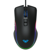 Aula ενσύρματο gaming ποντίκι Wind F806 2400DPI 7 πλήκτρα RGB μαύρο