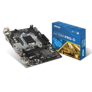 Msi Motherboard Micro Atx H110m Pro-D Socket 1151 Dvd-D Box