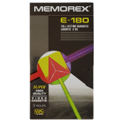 VHS E-180min. TDK-Sony-Memorex