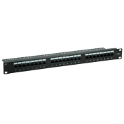 Value Cat.6 (Class E) 19 Patch Panel 24 Θύρες UTP Μαύρο
