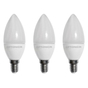 Optonica LED Λάμπα Candle C37 1419 6W 6000K E14 480lm 3τμχ