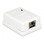 Powertech Επιτοίχια Πρίζα Δικτύου Cab-n129 1 Θύρας Cat.6 UTP Λευκή