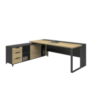 Woodwell Project Γραφείο Με Αναστρέψιμη Γωνία 160x70x75cm Απόχρωση Sonoma - Γκρι