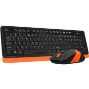 A4Tech FG1010 Ασύρματο Σετ Πληκτρολόγιο & Ποντίκι Αγγλικό US Μαύρο / Πορτοκαλί