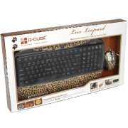 Πληκτρολόγιο και ποντίκι Set Lux Leopard Brown