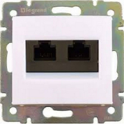 Legrand Πριζα Rj45 Cat6 Utp 2 Εξόδων Λευκη Σειρά Valena