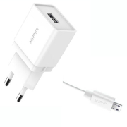 Xipin Σετ Φορτιστής 2.1A Σπιτιού & Καλώδιο 1 Μέτρο Micro USB, Λευκό