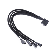 Καλώδιο No brand Y-Splitter For fan MOLEX to 4x4PIN 0.3m Μαύρο