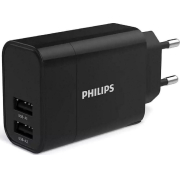 Philips Φορτιστής Τοίχου 2x USB 17W DLP2620-12