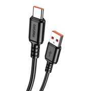 Kakusiga USB 2.0 Cable USB-C male - USB-C 15W Μαύρο 1m