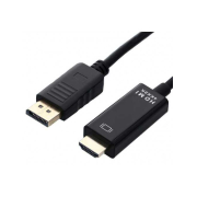 Powertech Καλώδιο DisplayPort Σε HDMI Pth-075 4K/30Hz 1m Μαύρο