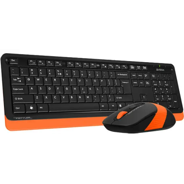 A4Tech FG1010 Ασύρματο Σετ Πληκτρολόγιο & Ποντίκι Αγγλικό US Μαύρο / Πορτοκαλί