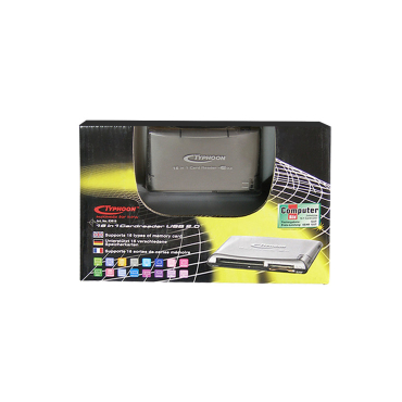 Typhoon 83018 USB A 2.0 Universal Multi Smart 16 Card Reader Αναγνώστης Καρτών