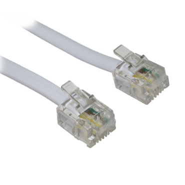 Powertech Καλώδιο Τηλεφώνου RJ11 6P4C 5m Λευκό