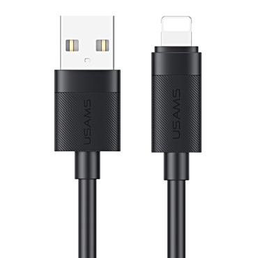 Usams καλώδιο Lightning σε USB 2.4A, 480Mbps, 1m, μαύρο