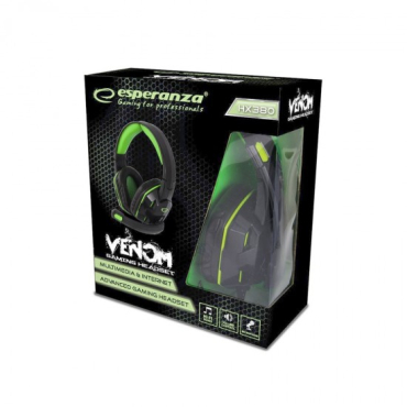 Venom Ακουστικό Με Μικρόφωνο Gaming Πράσινο