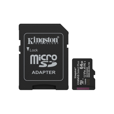 Κάρτα Μνήμης Kingston Micro SDHC 64GB Canvas Select Plus G3 Class 10 + adapter