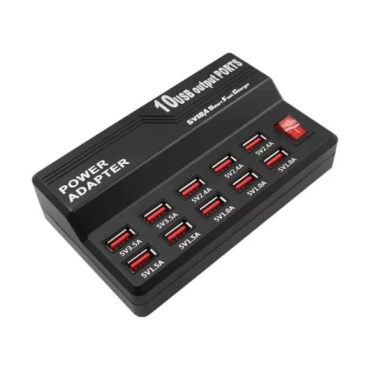 Andowl Βάση Φόρτισης με 10 Θύρες USB-A 60W σε Μαύρο χρώμα
