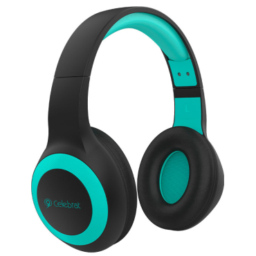 Celebrat headphones με μικρόφωνο bluetooth 40mm μαύρο-μπλε