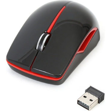 Platinet Wireless 2.4GHz Optical Mouse 1200DPI USB Black/Red