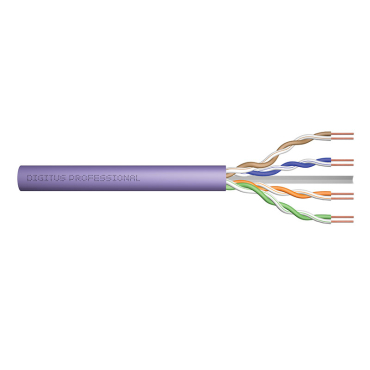 Digitus Καλώδιο Δικτύου Ethernet Μονόκλωνο Χωρίς Ακροδέκτες U/UTP Cat.6 100m Μωβ