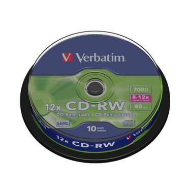 Cd Rw Verbatim 8 12x 10 Pack