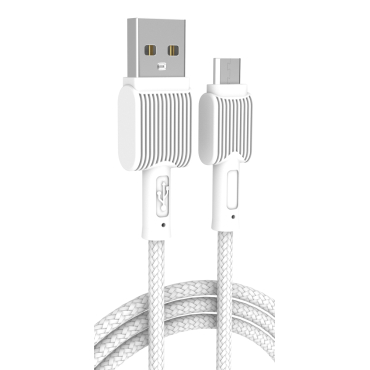 Powertech Καλώδιο USB σε Micro USB eco 12W 2.4A 1m Λευκό