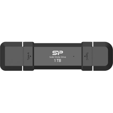 SILICON POWER Εξωτερικός SSD DS72 USB/USB-C 1TB 1050-850MBps Μαύρο
