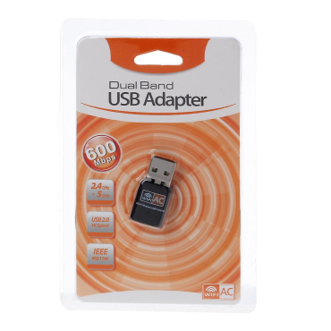 600Mbps USB WiFi προσαρμοστής AC600 2.4GHz 5GHz 5GHz διπλή κεραία WiFi ζωνών 802.11b/n/g/a